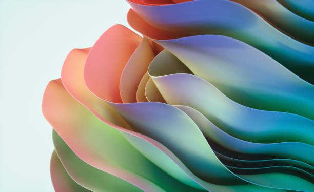 abstract 3d abstract wave background - morphology imagens e fotografias de stock