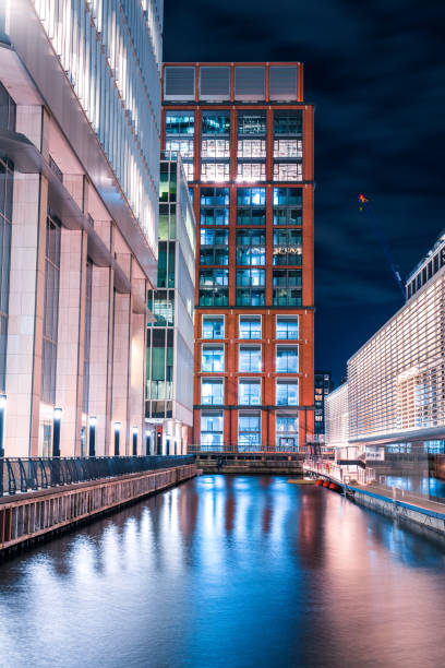 istock Canary Wharf district at night, London, UK 1371290338