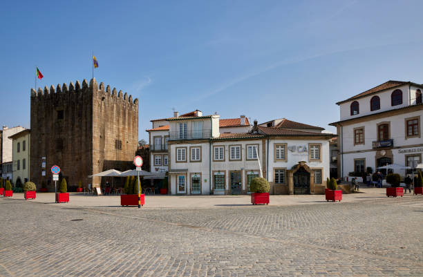 Ponte de Lima (Portugal), February 12, 2022. This is the oldest town in Portugal. It is located in the north of the country and is well known for its medieval bridge
