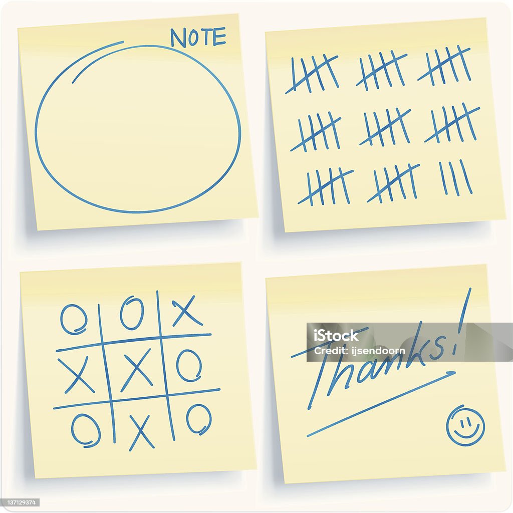 memo's A set of 4 yellow paper post-it notes. VIEW ALL 28 Post-it sets with a total of 648 icons and 8 small ones in the lightbox below! Tally Chart stock vector