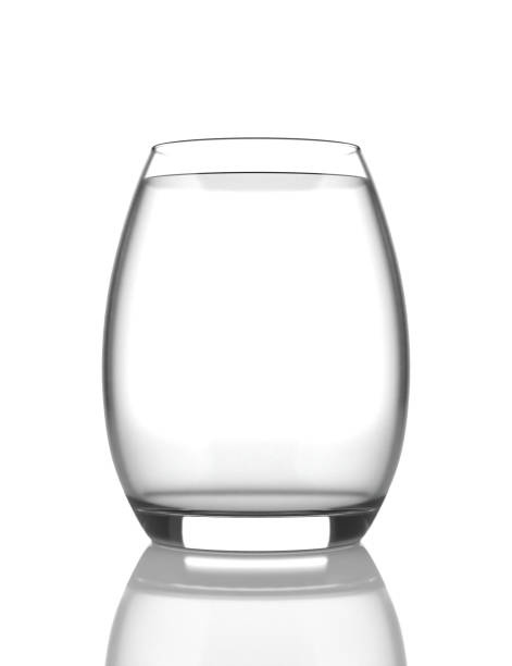 istock Glass of water on a white background. 1371294348