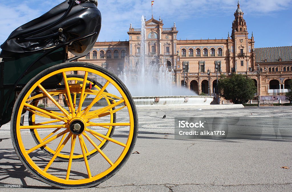 Plaza de Espana, em Sevilha, Andaluzia, Espanha - Foto de stock de Andaluzia royalty-free