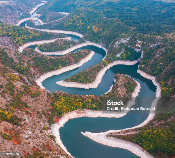 Canyon Uvac Stock Photo - Download Image Now - Serbia, Lake, Autumn