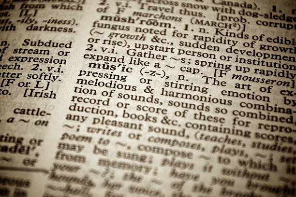 istock Dictionary definition of the word music 137129708