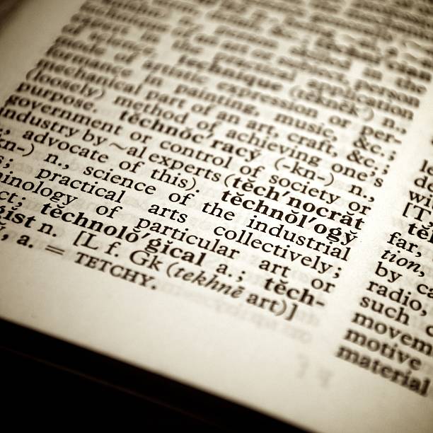 istock Old dictionary definition of the word Technological 137129830