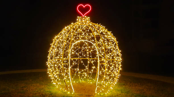 istock Shining decoration in the garden can be during Valentine's Day or Easter time. 1371300516