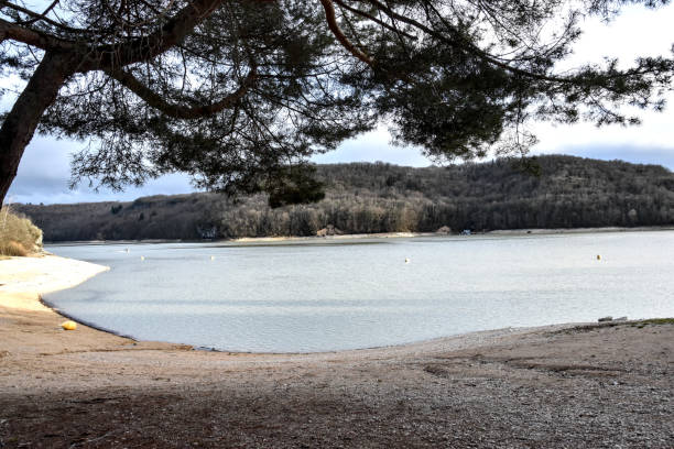 istock Lake Vouglans beach in the Jura 1371302301