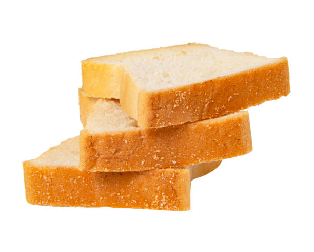 istock Bread toast empty slisec isolated on the white background 1371304922