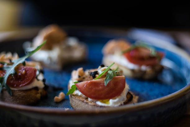 istock Close Up Smoked Salmon Bruschetta 1371306163
