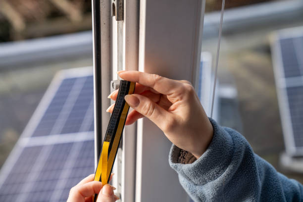 istock Weatherstripping young woman 1371306178