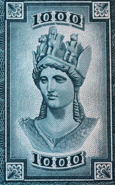 istock the Greek goddess Athena on a bank note from Greece 1371308147