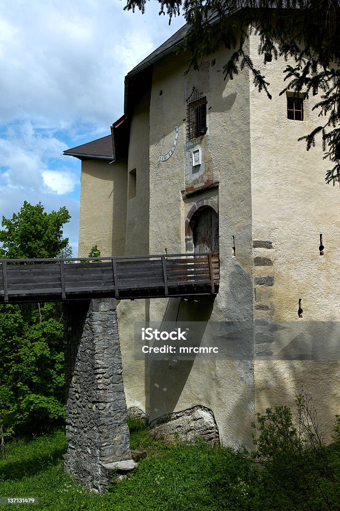 Entrance of a Castle in Sudtirol Entrance of a Castle in Welsberg-Taisten (Monguelfo-Tesido) in Sudtirol (Alto Adige), Sudtirol. 16th Century Style Stock Photo