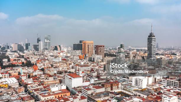 Aerial View Of Mexico City Stock Photo - Download Image Now - Mexico City, Urban Skyline, Cityscape