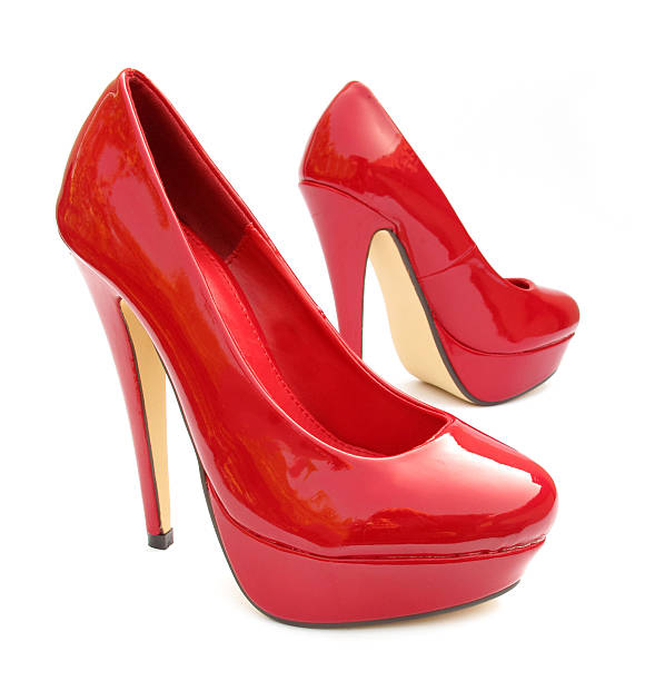 istock Red high heels pump shoes 137131875