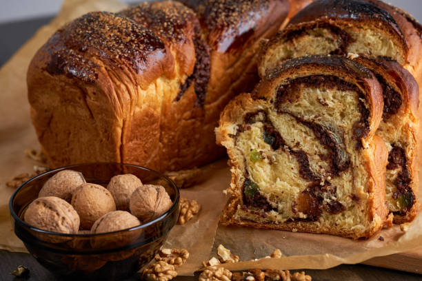 istock Pound cake with walnuts cocoa filling 1371320724