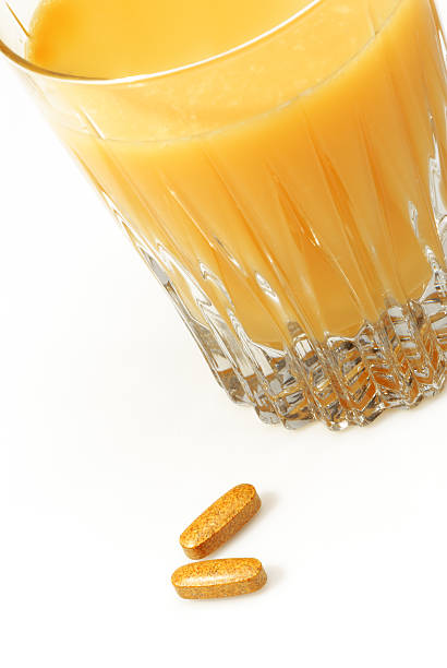 Orange Juice & Vitamins stock photo