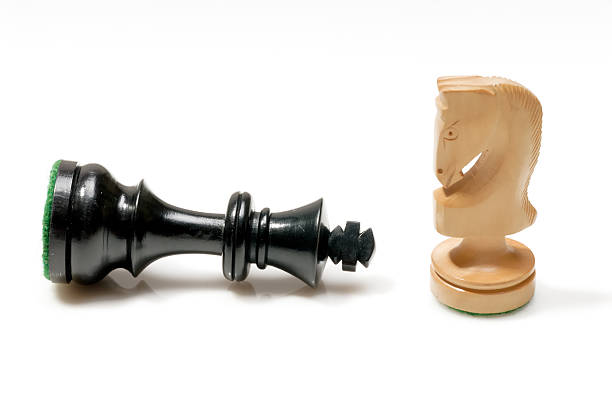 Checkmate by Knight stock photo