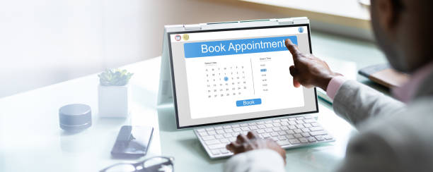 istock Booking Meeting Appointment On Laptop Computer 1371323950