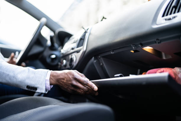 Open Car Glove Compartment Box Open Car Glove Compartment Box With Documents glove box stock pictures, royalty-free photos & images