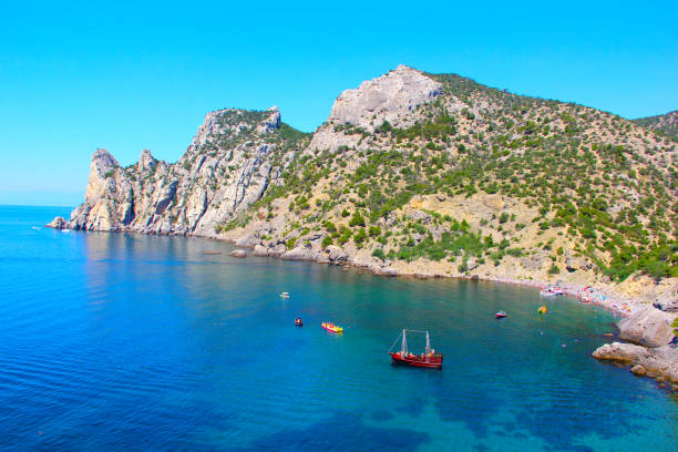 istock The blue sea bay 1371324247
