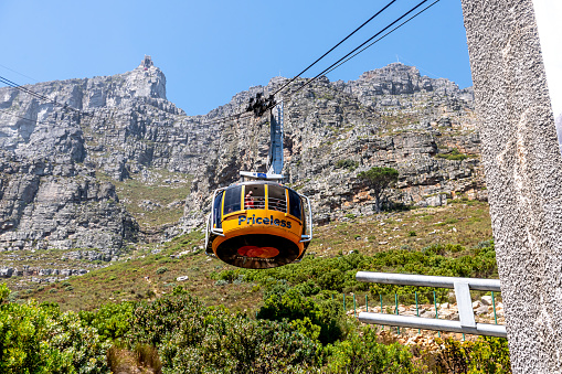 Cable Car going to Table Mountain Cape Town, South africa