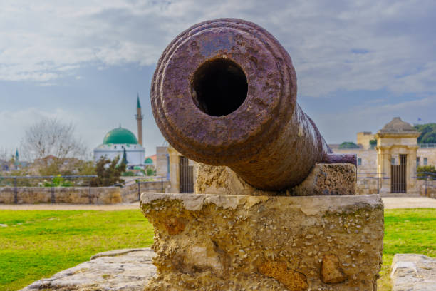 istock Old gun on the wall promenade, Acre (Akko) 1371327426