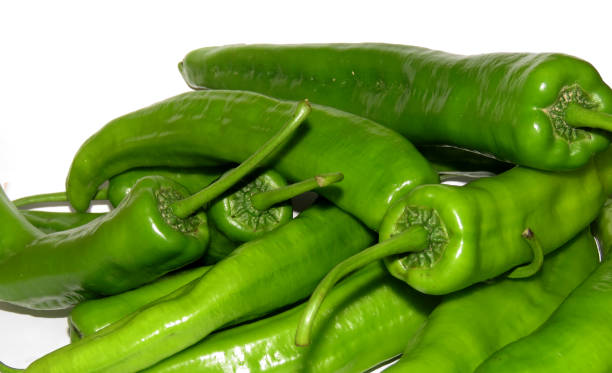 Green pepper background, Anaheim pepper. Green pepper background, Anaheim pepper. anaheim pepper photos stock pictures, royalty-free photos & images