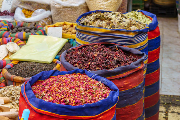istock Herbs on sale in the market, Acre (Akko) 1371327770