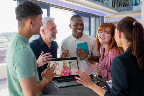 istock Business Professionals Video Calling a Colleague 1371327861