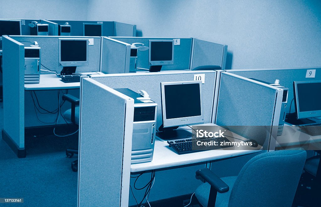 Work area Computer lab Classroom Stock Photo
