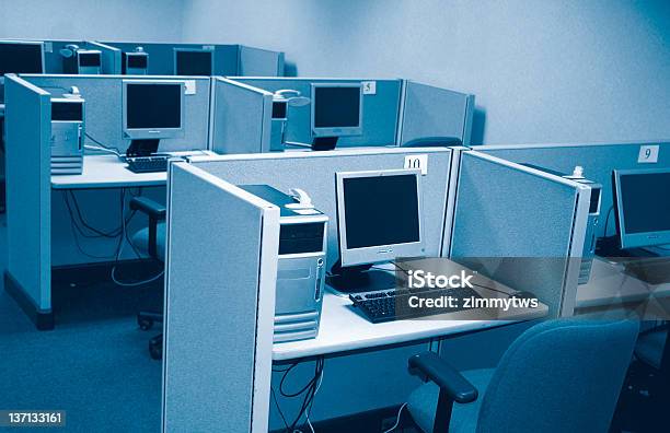 Work Area Stock Photo - Download Image Now - Classroom, Communication, Computer