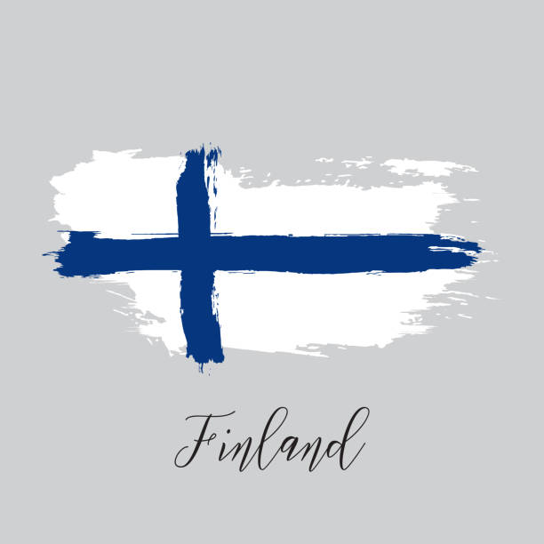 istock Finland vector watercolor national country flag icon 1371335958