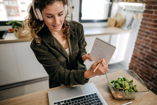 istock Woman working from her home 1371339220