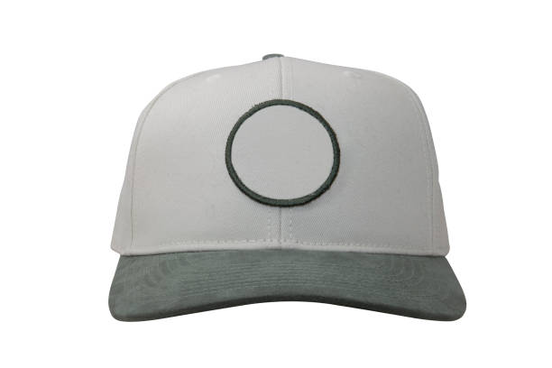 white and green SnapBack Cap isolated on white background