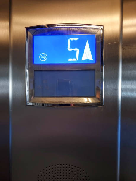 istock Screen of an elevator indicating the fifth floor 1371344627