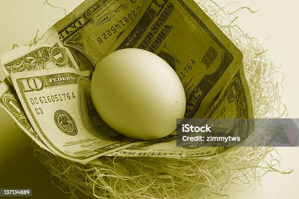 Сохранить На Будущее — стоковые фотографии и другие картинки Nest egg - английское выражение - Nest egg - английское выражение, Американская валюта, Без людей