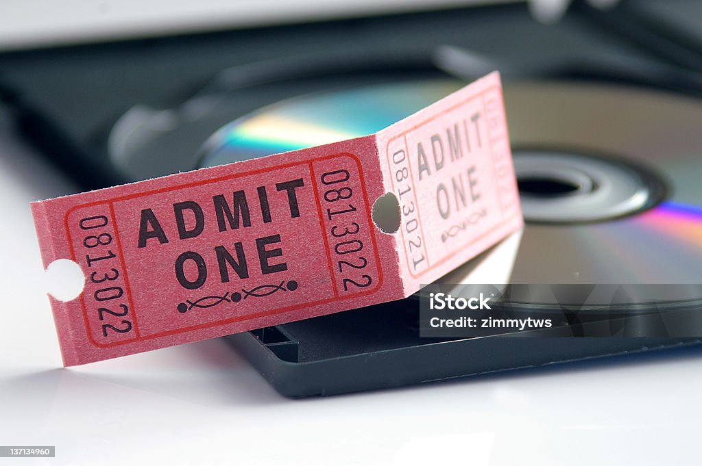 DVD and tickets ticket and DVD Accessibility Stock Photo