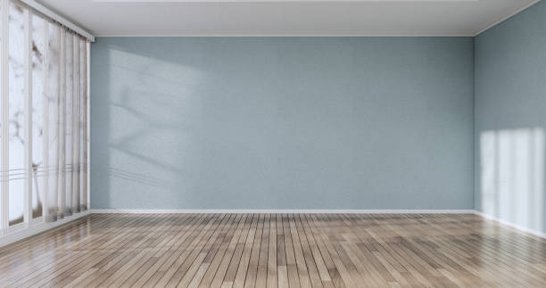 istock Cleaning room, Modern room empty mint wall on tiles floor. 3D rendering 1371351276