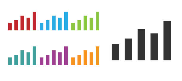 illustrazioni stock, clip art, cartoni animati e icone di tendenza di grafico nero, pianificazione, grafico, diagramma, infografica, icona del grafico a torta isolata su sfondo bianco. impostare le icone colorate. vettore - pie chart graph chart white background