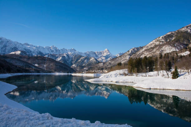 istock Winter Landscape at Lake Barcis, Italy 1371357820