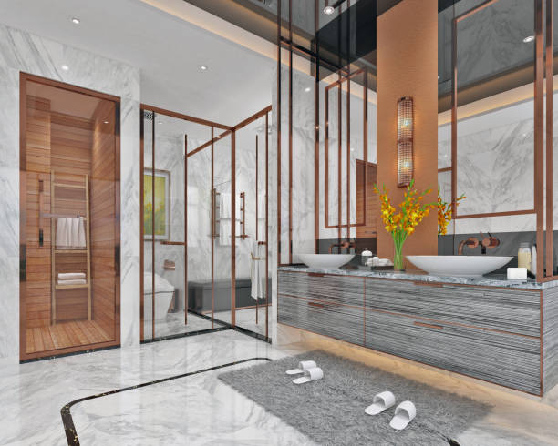 istock 3D Render of Luxury Hotel Lobby and Reception 1371358141