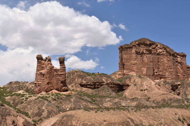 istock Mountain Landscape and Unique Rock Formations at Bingguo Danxi Landform 1371367907