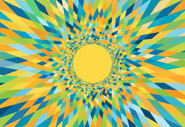 blast color rays prisma abstraktes hintergrundmuster - summer backgrounds sunbeam celebration stock-grafiken, -clipart, -cartoons und -symbole