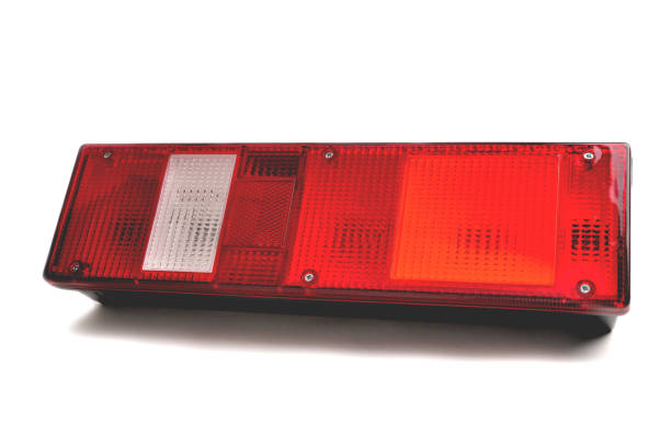 istock back light, car tail light, multi-section truck tail light, auto part, car detail white background 1371372804