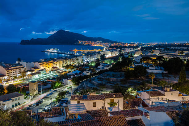 istock Altea village view at dusk, Spain 1371375586