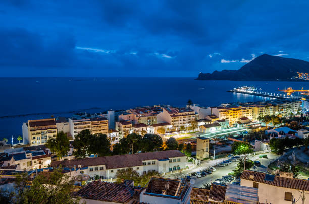 istock Altea village view at dusk, Spain 1371375587