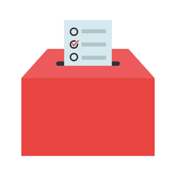 孤立した投票箱選挙日ベクトル - 投票用紙点のイラスト素材／クリップアート素材／マンガ素材／アイコン素材