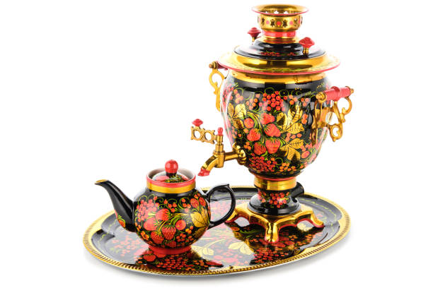 istock Tea Set of Old Russian folk utensils. 1371386224