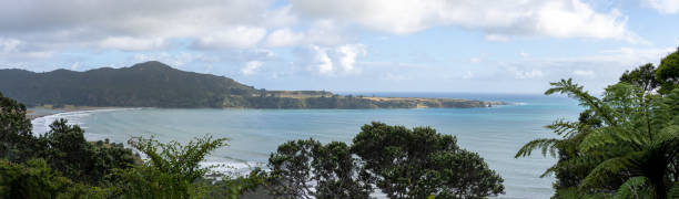 istock Panorama view across Hicks Bay 1371387613