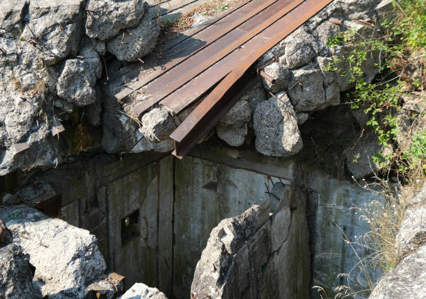 remains of the German bunker PzW 780 of the Fortified Front Oder-Warthe-Bogen